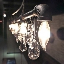 Designer Touch Decorative North American Style Creative 5 Light Chandeliert In Pipe Design