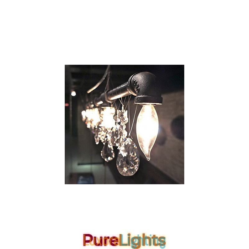 Designer Touch Decorative North American Style Creative 5 Light Chandeliert In Pipe Design