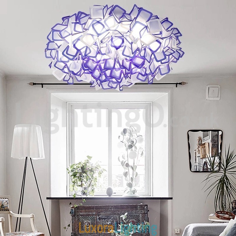 Designer Touch Decorative Modern Light Source Three Color Switching Flush Mount Ceiling Lights