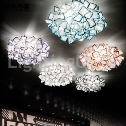 Designer Touch Decorative Modern Light Source Three Color Switching Flush Mount Ceiling Lights
