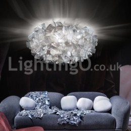 Designer Touch Decorative Modern Light Source Three Color Switching Flush Mount Ceiling Lights