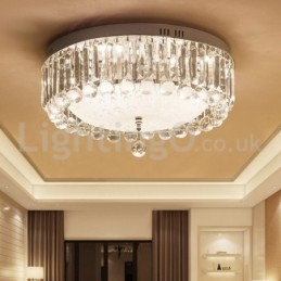 Designer Touch Decorative Modern Round Crystal Flush Mount Ceiling Lights