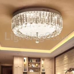 Designer Touch Decorative Modern Round Crystal Flush Mount Ceiling Lights