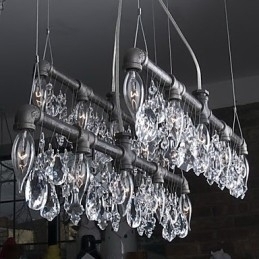 Designer Touch Decorative North American Style Creative 5 Light Chandeliert In Pipe Design
