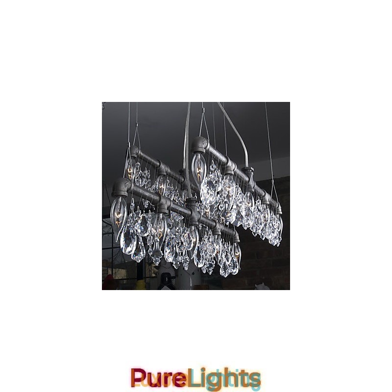 Designer Touch Decorative North American Style Creative 5 Light Chandeliert In Pipe Design