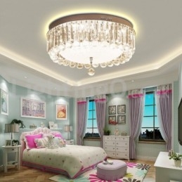 Designer Touch Decorative Modern Round Crystal Flush Mount Ceiling Lights