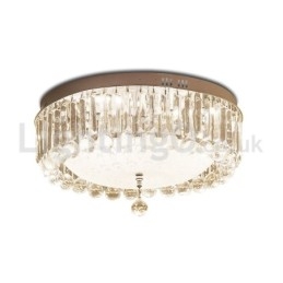 Designer Touch Decorative Modern Round Crystal Flush Mount Ceiling Lights
