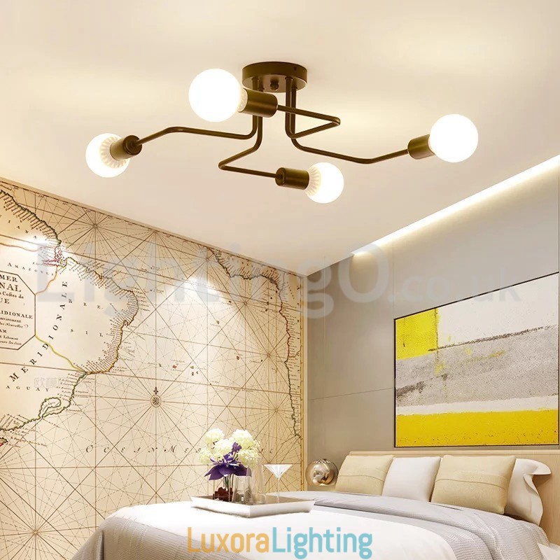 Designer Touch Decorative Countryside Flush Mounted Ceiling Lights