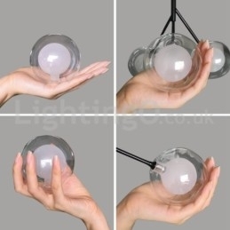 Designer Touch Decorative Nordic Style Magic Bean Chandelier Small Clear Transparent Glass Bubble Ball Chandelier