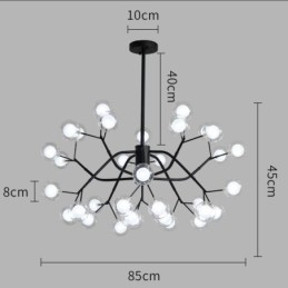 Designer Touch Decorative Nordic Style Magic Bean Chandelier Small Clear Transparent Glass Bubble Ball Chandelier