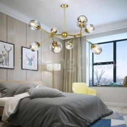 Designer Touch Decorative Nordic Postmodern Molecular Magic Bean Chandelier Cafe