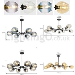 Designer Touch Decorative Nordic Postmodern Molecular Chandelier Magic Bean Chandelier Cafe