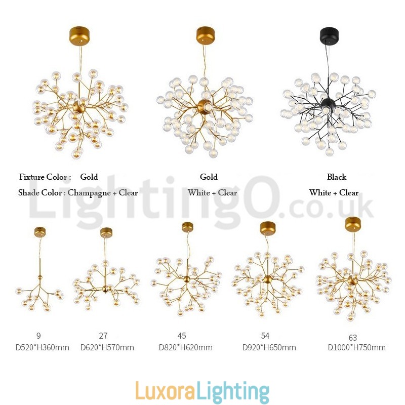 Designer Touch Decorative Nordic Postmodern Molecular Bubble Chandelier Glass Chandelier