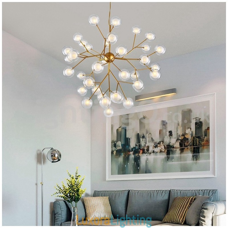 Designer Touch Decorative Nordic Postmodern Molecular Bubble Chandelier Glass Chandelier