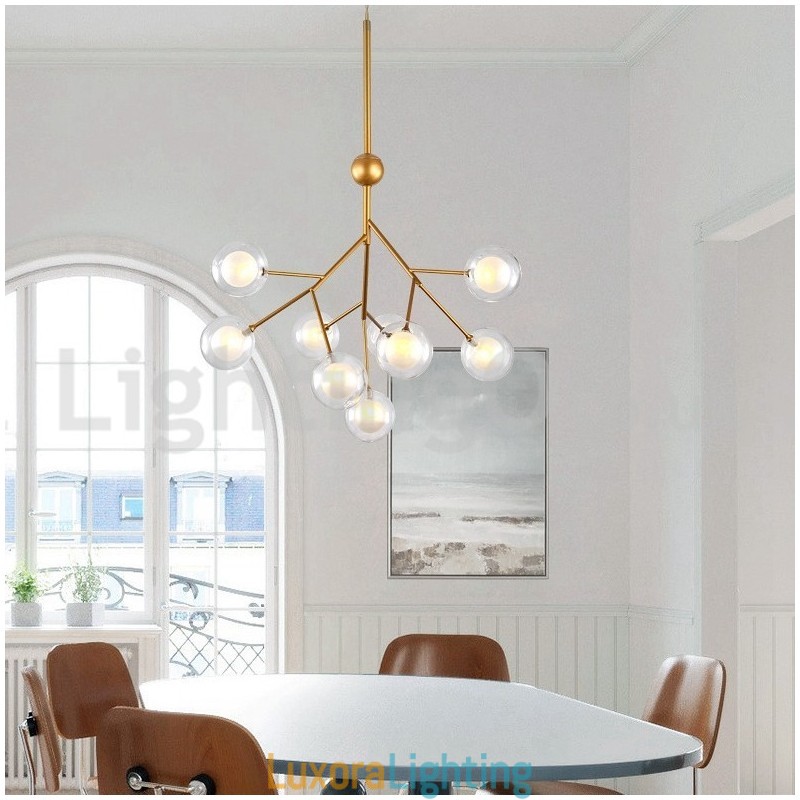 Designer Touch Decorative Nordic Postmodern Molecular Bubble Chandelier Glass Chandelier