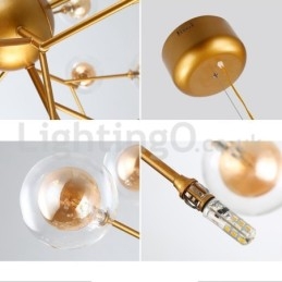 Designer Touch Decorative Nordic Postmodern Molecular Bubble Chandelier Glass Chandelier