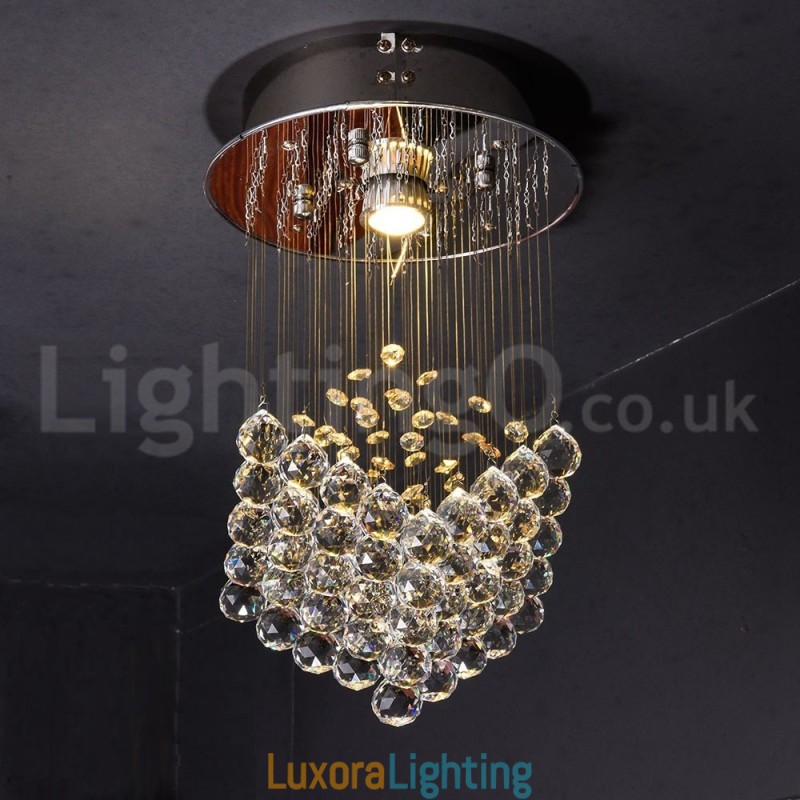 Designer Touch Decorative 1 Light Modern K9 Crystal Ceiling Pendant Light Indoor Chandelier Lighting Lamps Fixtures