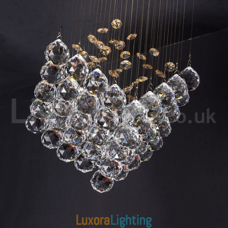 Designer Touch Decorative 1 Light Modern K9 Crystal Ceiling Pendant Light Indoor Chandelier Lighting Lamps Fixtures