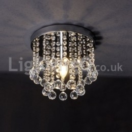 Designer Touch Decorative Modern Round Crystal Chandelier Porch Flush Mount Light