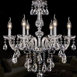 Designer Touch Decorative Candle Featured Luxury 6 Lights Chandelier