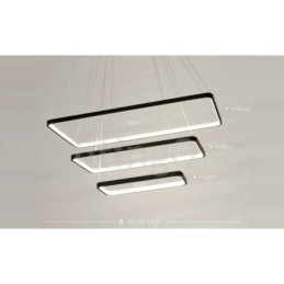 Designer Touch Decorative Dimmable Pendant Light with Remote Control Modern Design Three Rectangles