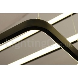 Designer Touch Decorative Dimmable Pendant Light with Remote Control Modern Design Three Rectangles
