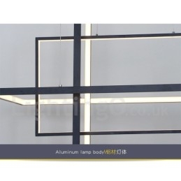 Designer Touch Decorative Dimmable Pendant Light with Remote Control Modern Design Three Rectangles