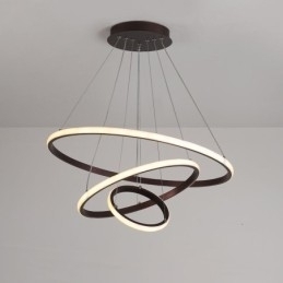 Designer Touch Decorative Dimmable Outside the Circles Light Pendant Light with Remote Control Modern Design Rings