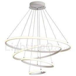 Designer Touch Decorative Dimmable Outside the Circles Light Pendant Light with Remote Control Modern Design Rings