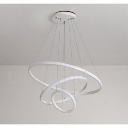 Designer Touch Decorative Dimmable Outside the Circles Light Pendant Light with Remote Control Modern Design Rings