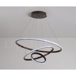 Designer Touch Decorative Dimmable Outside the Circles Light Pendant Light with Remote Control Modern Design Rings