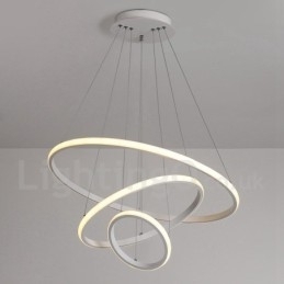 Designer Touch Decorative Dimmable Outside the Circles Light Pendant Light with Remote Control Modern Design Rings