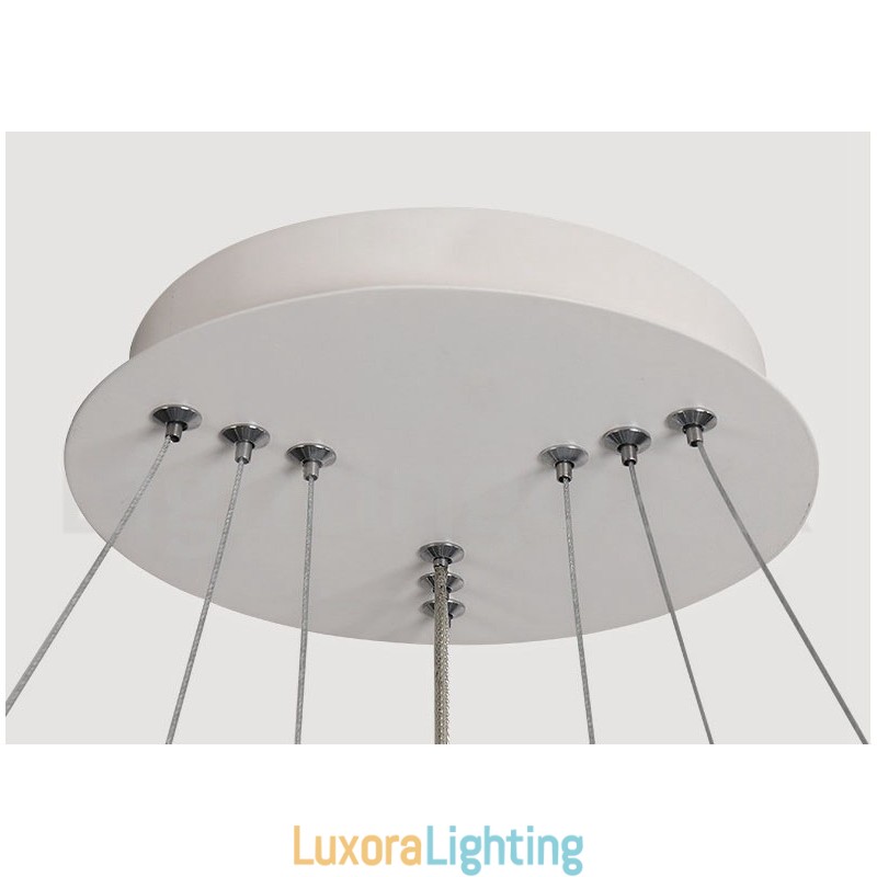 Designer Touch Decorative Dimmable Outside the Circles Light Pendant Light with Remote Control Modern Design Rings