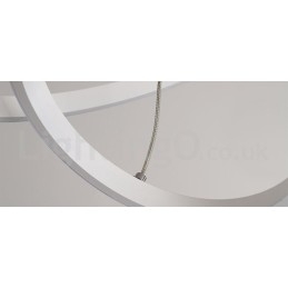 Designer Touch Decorative Dimmable Outside the Circles Light Pendant Light with Remote Control Modern Design Rings