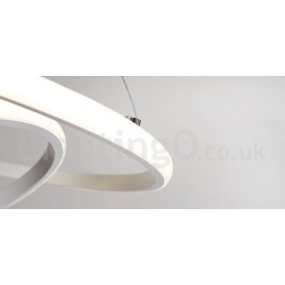 Designer Touch Decorative Dimmable Outside the Circles Light Pendant Light with Remote Control Modern Design Rings