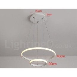 Designer Touch Decorative Dimmable Outside the Circles Light Pendant Light with Remote Control Modern Design Rings