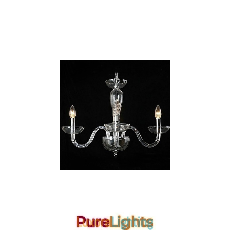 Designer Touch Decorative 4 Light Crystal Pendant Light in Candle Lamp Bulb
