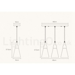 Designer Touch Decorative Wood Modern 1 Light 3 Lights Pendant Light with Fabric Shade