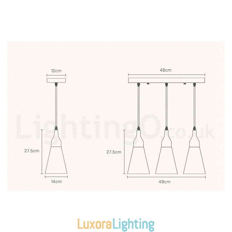 Designer Touch Decorative Wood Modern 1 Light 3 Lights Pendant Light with Fabric Shade