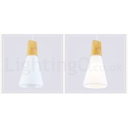 Designer Touch Decorative Wood Modern 1 Light 3 Lights Pendant Light with Fabric Shade