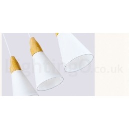 Designer Touch Decorative Wood Modern 1 Light 3 Lights Pendant Light with Fabric Shade