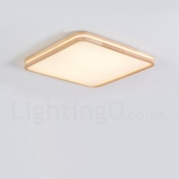 Designer Touch Decorative Ultra thin Round Square Rectangle Wood Ceiling Lamp Solid Wood Acrylic Shade Ceiling Lamp Nordic Style
