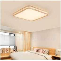 Designer Touch Decorative Ultra thin Round Square Rectangle Wood Ceiling Lamp Solid Wood Acrylic Shade Ceiling Lamp Nordic Style
