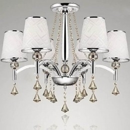 Designer Touch Decorative Modern Contemporary Crystal Chrome Metal Chandelier