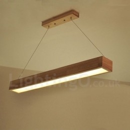 Designer Touch Decorative Wood Modern Long Pendant Light