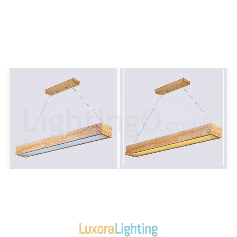 Designer Touch Decorative Wood Modern Long Pendant Light