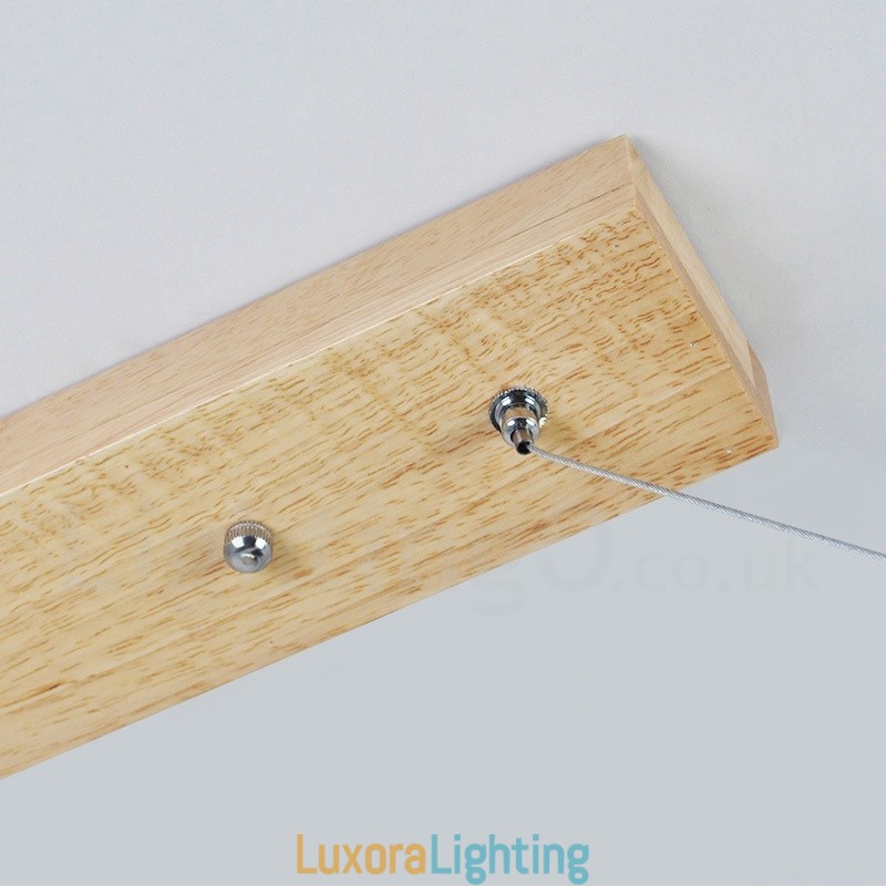 Designer Touch Decorative Wood Modern Long Pendant Light