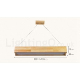Designer Touch Decorative Wood Modern Long Pendant Light