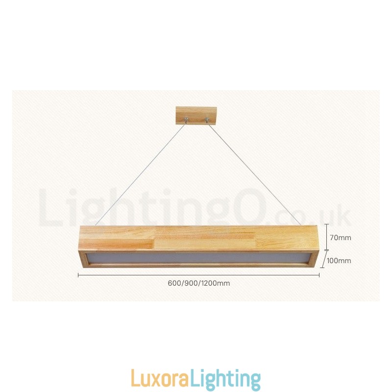 Designer Touch Decorative Wood Modern Long Pendant Light