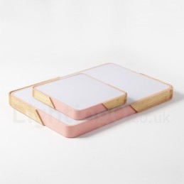 Designer Touch Decorative Dimmable Ultra thin Multi Colours Square Wood Ceiling Light with Acrylic Shade Ceiling Lamp Nordic Style